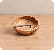 Olive Wood Dipping Bowl - Round - 3.5”
